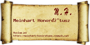 Meinhart Honorátusz névjegykártya